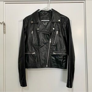 Diesel Leather Biker Jacket LIKE NEW M Black